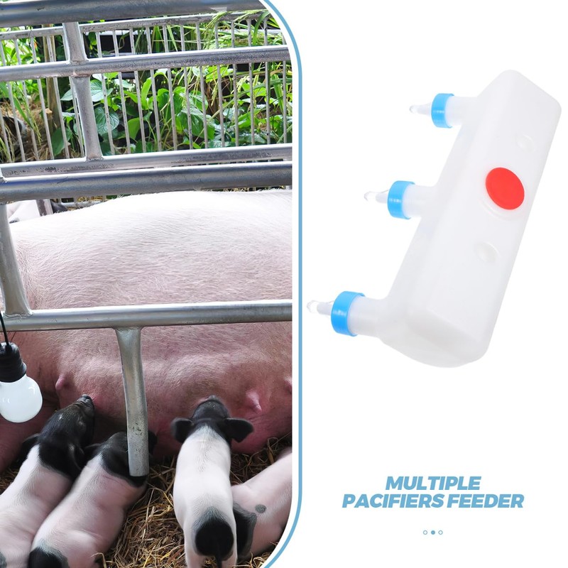 Yardwe Lamb and Pig Milk Feeder with 3 Pacifier Nipples