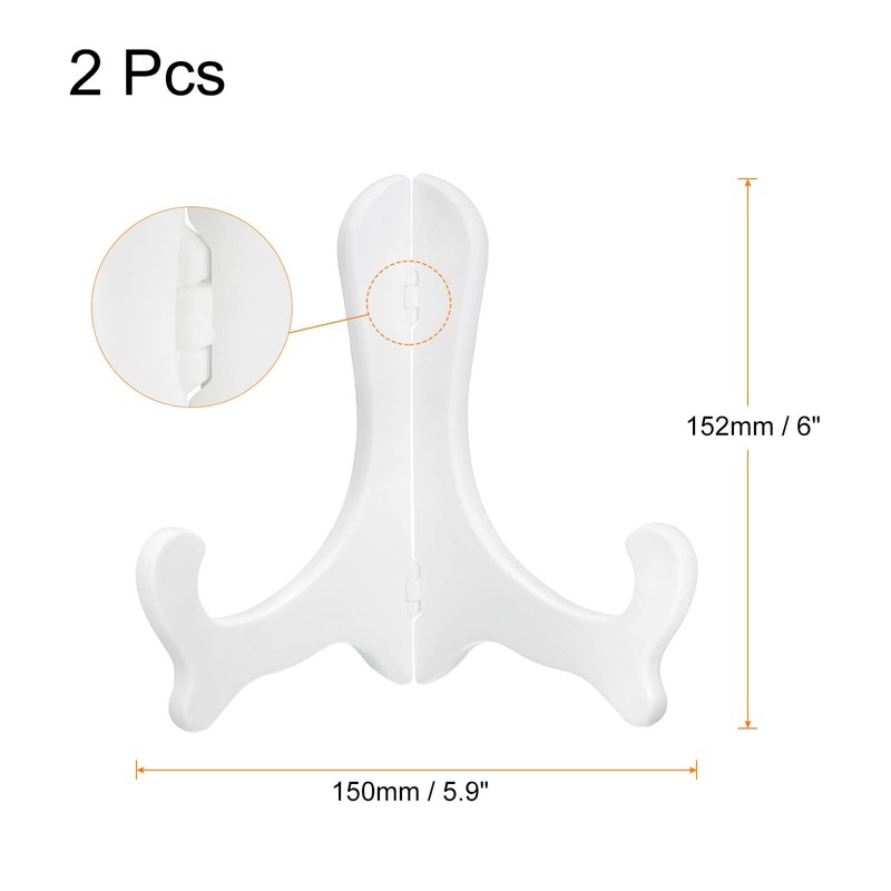 sourcing map 2pcs 6" Easel Plate Holder, Plastic Folding Display