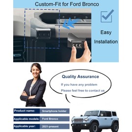 oricarmes Ford Bronco Phone Mount Magnetic Bronco Phone Holder for 2024 Ford Bronco Accessories Bronco Phone Holder 2021-present Compatible for All Cell Phones