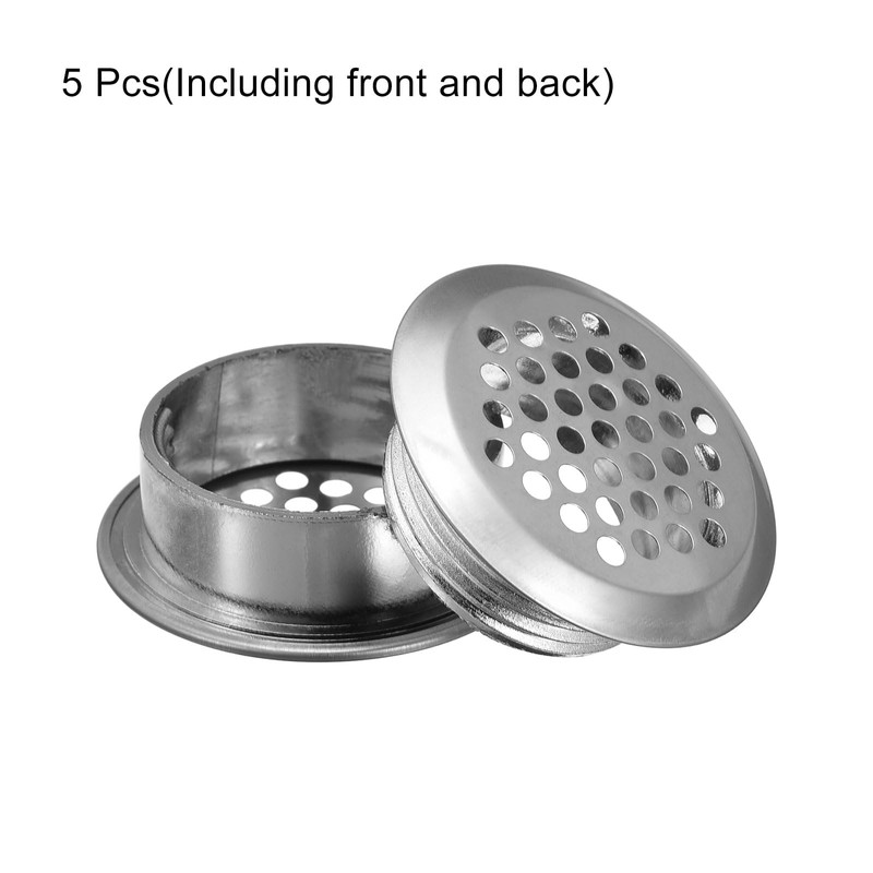 uxcell 33mm(1-5/16") Circular Soffit Vent, 5pcs Stainless Steel Circular Air