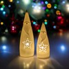 com-four® 2 x LED Santa Claus with Timer - Ceramic