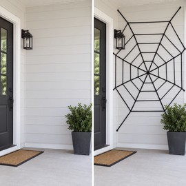 150/250cm Giant Stretchy Spider Web Halloween Cobweb, Black White Spider Web Decoration for Haunted House, Garden, Bar, Home and Halloween Party