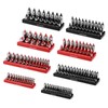 AIRTOON 1/4-Inch Drive Socket Organizer Trays, 2-Piece SAE and Metric