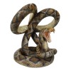 Rustic Western Coiled Diamondback Rattlesnake Snake Double Wine Bottles Holder