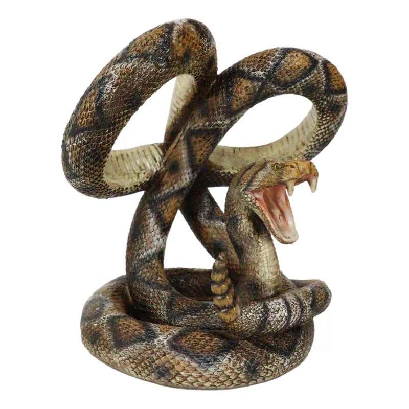 Rustic Western Coiled Diamondback Rattlesnake Snake Double Wine Bottles Holder