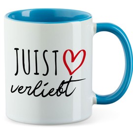huuraa Juist in Love Coffee Cup Blue 330 ml with Name of Your Favourite Island