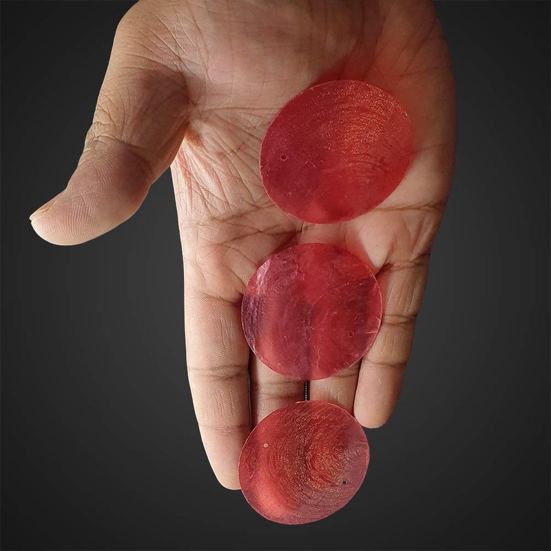 VIE Naturals Capiz Shell Discs with 2 holes - 45