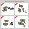HLVEAUTO 2pcs Sun Visor Cap Clip Retainer Cover Trim Screws