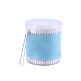 HugeDE 200 Pcs Double Tipped Cotton Swabs Precision Round Tip Swabs Makeup Remover Cotton Swabs Ear Wax Removal Cotton Buds with Paper Sticks, White