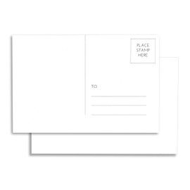 Home Advantage 100 Pack Blank Plain White 4x6 Postcards with Mailing Side