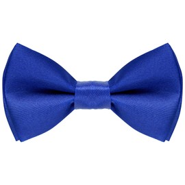 Bskifnn Kids Bow Tie Classic Solid Color Satin Bow Tie Adjustable Neck Bowtie for Kids Wedding Party (Blue, kids)