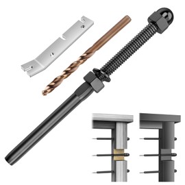 CKE 60 Pack Black Cable Railing Kit Hand Swage Threaded Stud Tensioner End Fitting Terminal for 1/8" Deck Stair Cable Railing Hardware, T316 Stainless Steel Marine Grade for 2"x2" Wood/Metal Post BCR6