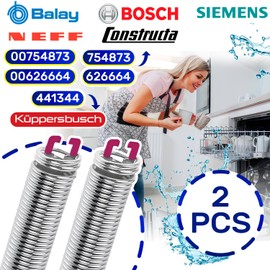 Repair Kit Spring in Pink and Cable Pull for Dishwasher Door with Original Code 00754873 754873 for Bosch for Siemens Dishwasher MONTERAL