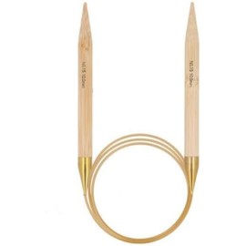 Tulip KKMM-1001000 Knitting Needle, Bamboo, Beige, 100 cm x 10 mm