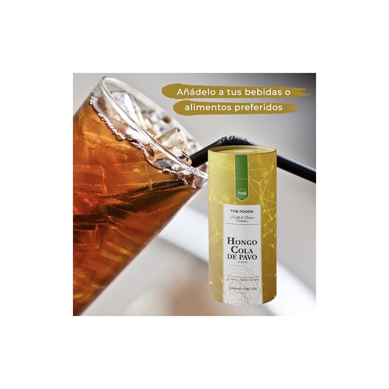 Hongo Cola de Pavo, Deshidratado en Polvo, 120 g |