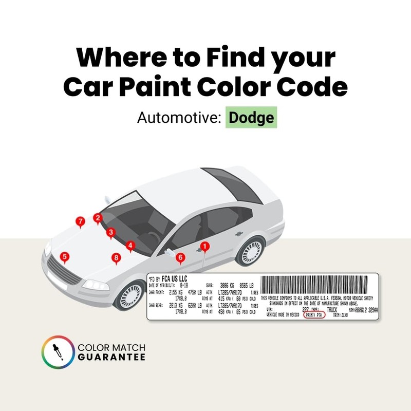 TouchUpDirect PR4 Flame Red Compatible With Dodge Exact Match Touch