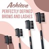 Skone Cosmetics Eyebrow Brush and Comb, Luxe Premium Rose Gold
