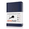 Day Planner, Calendar and Gratitude Journal to Increase Productivity, Time Management & Happiness | Vegan Leather Hardcover, 24-Hourly Business Planner, Undated 6-Months A5 Planner (Blue)