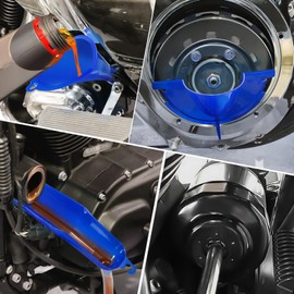 Bravema Oil Funnel Set, Motorcycle Oil Filter Wrench & Primary Case Oil Funnel & Crankcase Fill Funnel & Drip Free Oil Filter Funnel Fit for Harley Touring Sporster Dyna (with Wrench)