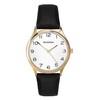 Sekonda Black and Gold Leather White Dial Strap Watch 1854