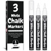 AOSUCO White Chalk Pens, 3mm Washable Liquid Chalk Markers with