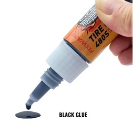 FIXWANT 480S Black Auto Tire Repair Glue Sealer Super Caulk Car Rubber Outer Tire Wall Cracks Lateral Fix 2 Pack 20 Gram
