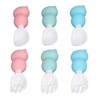 Baby Spoons Forks Set Short Handle Silicone Self Feeding Utensils