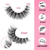 False Lashes Natural Eyelashes Fluffy Lashes D Curl Eyelashes 14mm