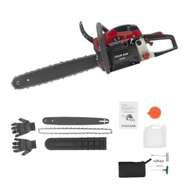 ZERNEIL 58cc Gas Chainsaws, 20 Inch 2.4kw Gas Powered Chainsaw 2 Stroke Handheld Gasoline Chain Saw for Tree Wood Cutting with Tool Kit