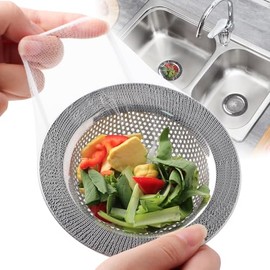 300 PCS Kitchen Sink Strainer Mesh Bag, Small Disposable Mesh Sink Strainer Bags, Fit All Drain Sinks for Kitchen, Bath, Tub, Anti-Clogging