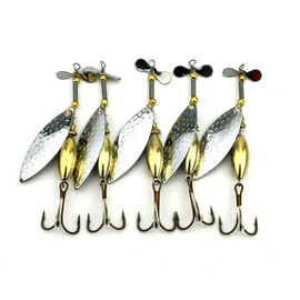 HENGJIA Lot 5 Metal Spinner Spoon Trout Bass Pike Metal Lure Tackle 16.3g/10cm