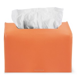 Haecsfl Leather Cover for Disposable Paper Hand Towel Box, Compatible with Kleenex Paper Hand Towel(1-Orange)