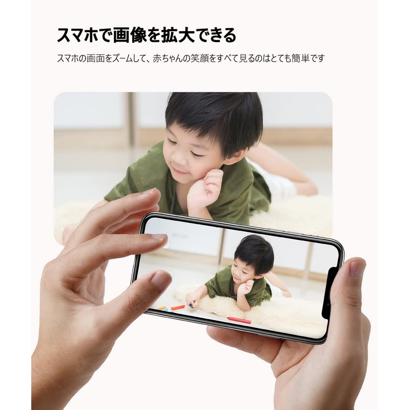Nooieペットカメラ 1080P 室内防犯 Wi-Fi 監視 ネットワーク 360度ワイヤレス ホームセキュリティカメラ 動作追跡 暗視撮影
