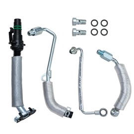 Xintre 4PCS Turbo Oil Return Drain Line and Oil Feed Pipe Kit Compatible with Chevy Cruze Sonic Trax & Buick Encore 1.4 L4 55568031 55592600 25198546 55567067 55587854