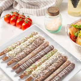 Cellophane Treat Bags, 2x8 inch Pretzel Rod Bags, 200 Pcs Clear Cellophane Bags for Favors, Self Adhesive Sealing Plastic Gift Bags, Pretzels Individual Bags, Party Cello Bags for Pretzel Stick Candy