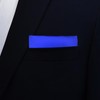 Branduce Royal Blue Pocket Square for Men Plain Silk Blend