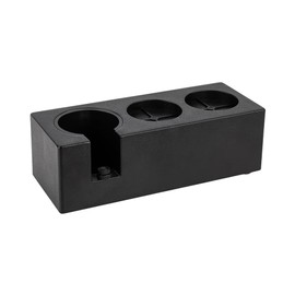 watchget タンパースタンド タンピングスタンド エスプレッソ タンパーマット コーヒータンパーマット エスプレッソタンピングステーション ポルタフィルターホルダー タンピングステーションベース 多機能タンパースタンド 3つの穴 ABS製 滑り止め底付き 51mm-58mm ブラック（横向き）