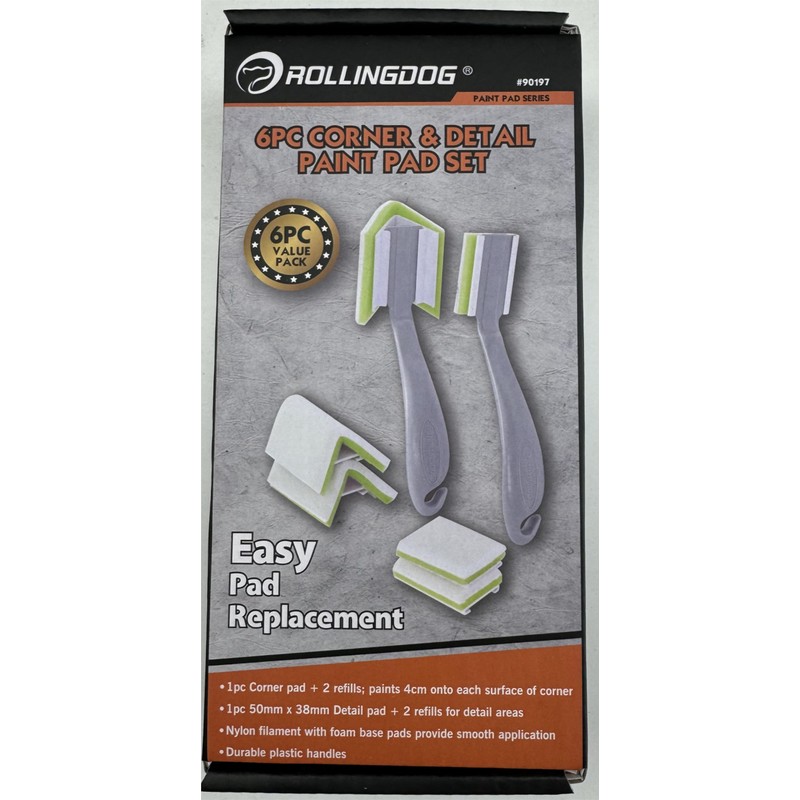 ROLLINGDOG Paint Pad Set - 6PC Corner Painting Tool Trim