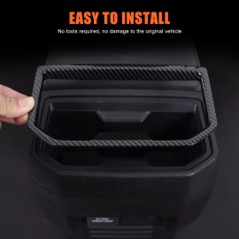 necar2020 ABS Carbon Rear Row Cup Holder Frame Accessories Trim For Toyota Tacoma 2024-25