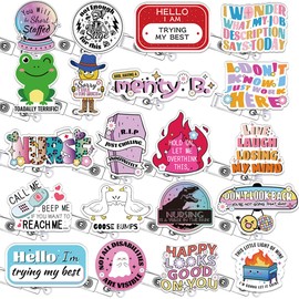 20 Pcs Cute Funny Nurse Badge Reel Retractable Accessories Bulk Fun Medical Healthcare Nursing Badge Holder Dinosaur Dumpster Fire Silly Goose Duck Badge Clip CNA LPN RN Doctor ID Card Gifts