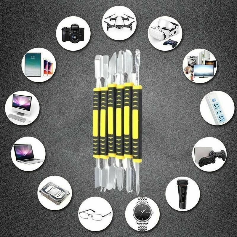6-Piece Double-Ended Metal Pry Tool Set for Electronics Disassembly and