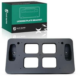 YHTAUTO Front License Plate Frame Compatible with Volvo XC90 2016-2023 Sport Utility, Plastic Black Bumper License Plate Bracket, No Drill Licence Plate Holder w/o Screws