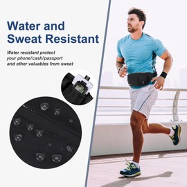 MAXTOP Large Bumbag Waist for Women Men Sports Belt Bag with Adjustable Strap Travel Essentials for Walking Running Hiking Cycling Easy Carry All Phones