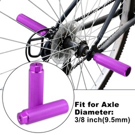 X AUTOHAUX 1 Pair of Rear Foot Pegs for Bicycles Fits 3/8 Inch Axles Purple