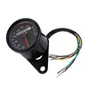 Speedometer, 1pc Universal LED Backlight Motorcycle Odometer Speedometer Gauge (Black-faced)