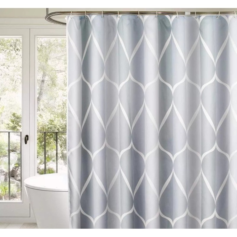 MARZSEFLO Cortina De Baño Gris Impermeable Y De Secado Rápido