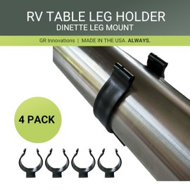GR innovations llc RV Dinette Table Leg Holder | 2.25" Diameter | Trailer Table Leg Storage Mount | Made in USA | Pack of 4