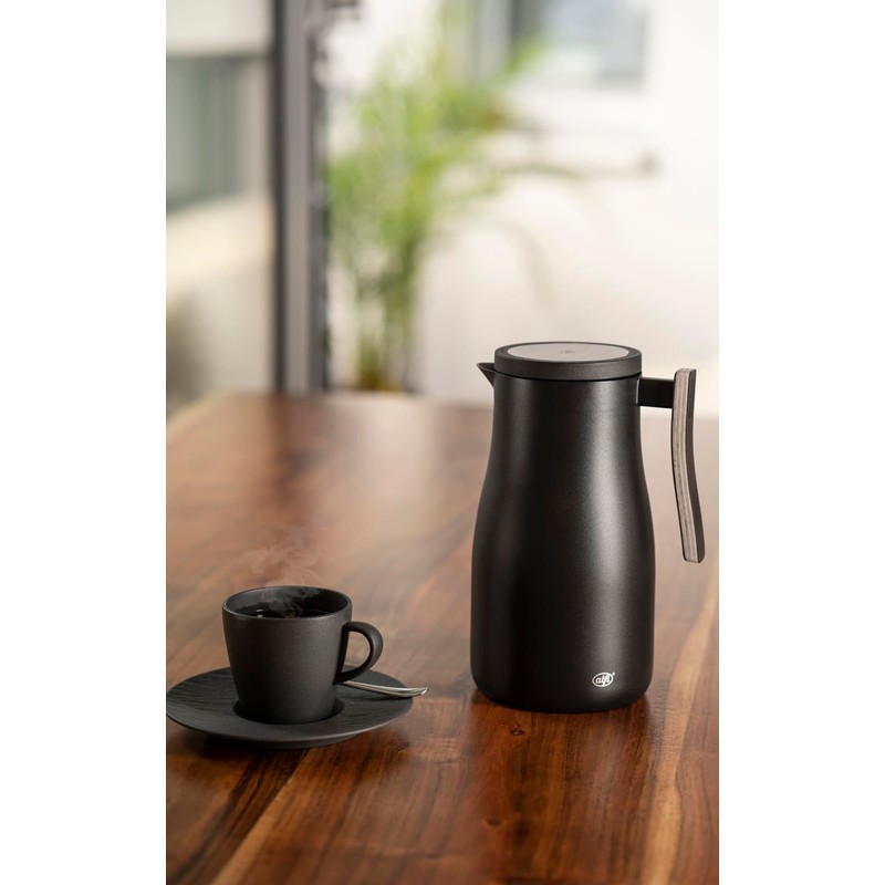 alfi Studio Allure 1.0 L Black Matt with Wooden Elements