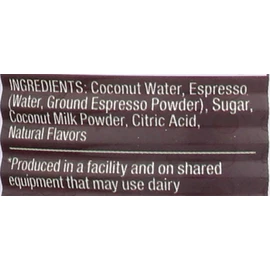 Zola, Water Coconut With Espresso, 17.5 Fl Oz