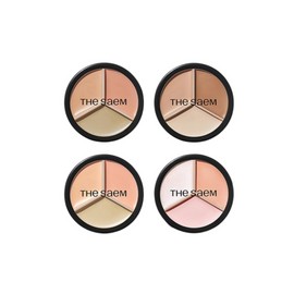 The Saem Cover Perfection Triple Pot Concealer 13.1g, 1 piece, 01 Tone-Up Beige / 더샘 커버 퍼펙션 트리플 팟 컨실러 13.1g, 1개, 01 톤업 베이지